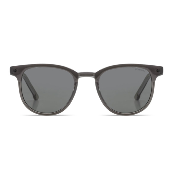 Komono Sonnenbrille Francis iron, silber-schwarz, Front Ansicht